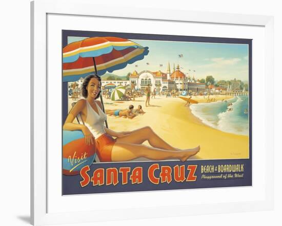 Visit Santa Cruz-Kerne Erickson-Framed Art Print