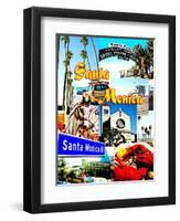 Visit Santa Monica 2-Victoria Hues-Framed Giclee Print