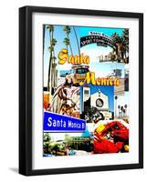 Visit Santa Monica 2-Victoria Hues-Framed Giclee Print