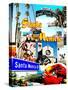 Visit Santa Monica 2-Victoria Hues-Stretched Canvas