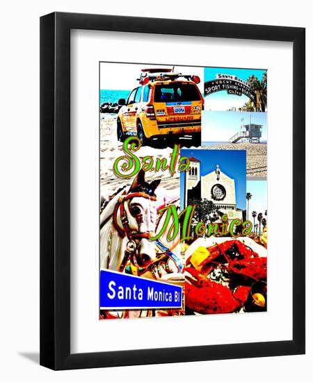 Visit Santa Monica 3-Victoria Hues-Framed Premium Giclee Print