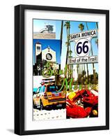 Visit Santa Monica 4-Victoria Hues-Framed Giclee Print
