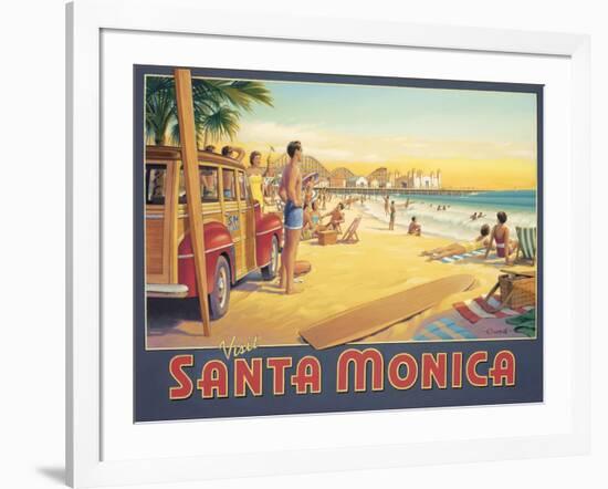 Visit Santa Monica-Kerne Erickson-Framed Art Print