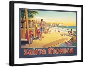 Visit Santa Monica-Kerne Erickson-Framed Art Print