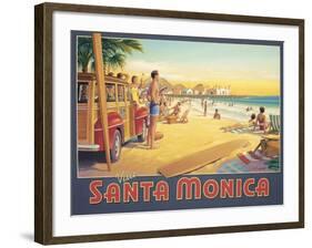 Visit Santa Monica-Kerne Erickson-Framed Art Print