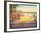 Visit Santa Monica-Kerne Erickson-Framed Art Print