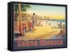 Visit Santa Monica-Kerne Erickson-Framed Stretched Canvas