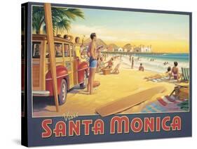 Visit Santa Monica-Kerne Erickson-Stretched Canvas