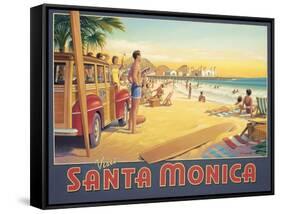 Visit Santa Monica-Kerne Erickson-Framed Stretched Canvas