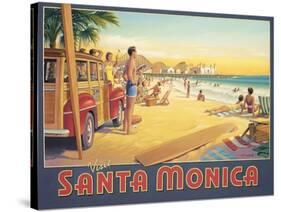 Visit Santa Monica-Kerne Erickson-Stretched Canvas