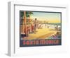 Visit Santa Monica-Kerne Erickson-Framed Art Print