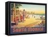 Visit Santa Monica-Kerne Erickson-Framed Stretched Canvas