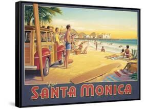 Visit Santa Monica-Kerne Erickson-Framed Stretched Canvas