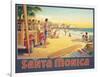 Visit Santa Monica-Kerne Erickson-Framed Art Print