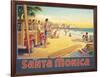 Visit Santa Monica-Kerne Erickson-Framed Art Print