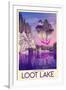 Visit Scenic Loot Lake-null-Framed Art Print