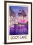 Visit Scenic Loot Lake-null-Framed Art Print