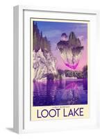 Visit Scenic Loot Lake-null-Framed Premium Giclee Print