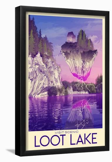 Visit Scenic Loot Lake-null-Framed Poster