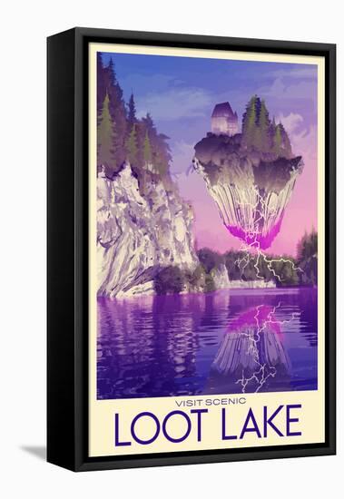 Visit Scenic Loot Lake-null-Framed Stretched Canvas