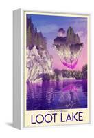 Visit Scenic Loot Lake-null-Framed Stretched Canvas