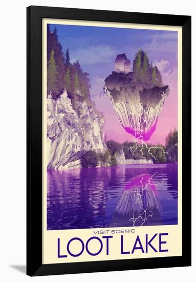 Visit Scenic Loot Lake-null-Framed Poster