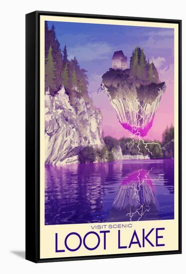 Visit Scenic Loot Lake-null-Framed Stretched Canvas