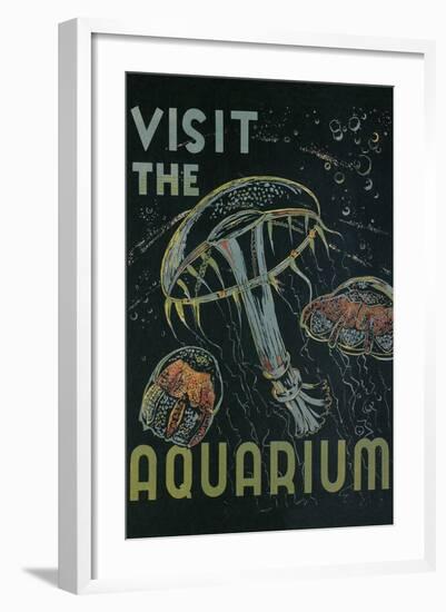 Visit the Aquarium Poster-null-Framed Art Print