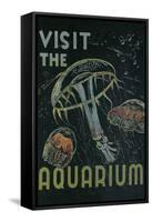 Visit the Aquarium Poster-null-Framed Stretched Canvas