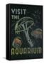 Visit the Aquarium Poster-null-Framed Stretched Canvas