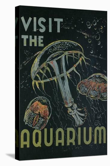 Visit the Aquarium Poster-null-Stretched Canvas