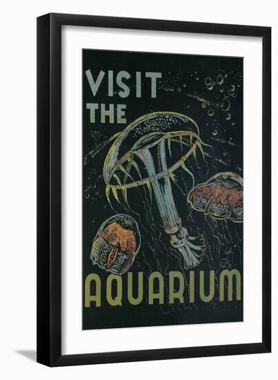 Visit the Aquarium Poster-null-Framed Art Print