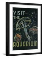 Visit the Aquarium Poster-null-Framed Art Print