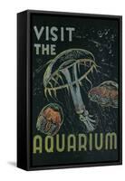 Visit the Aquarium Poster-null-Framed Stretched Canvas