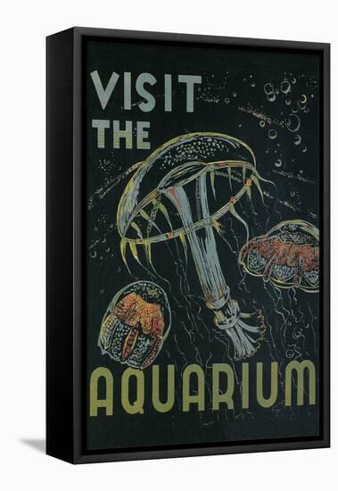 Visit the Aquarium Poster-null-Framed Stretched Canvas