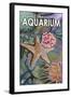 Visit the Aquarium, Tidepool Scene-Lantern Press-Framed Art Print