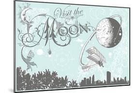 Visit The Moon, Today-null-Mounted Poster