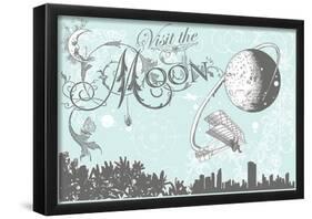 Visit The Moon, Today-null-Framed Poster