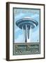 Visit the Space Needle, Seattle, Washington-Lantern Press-Framed Art Print