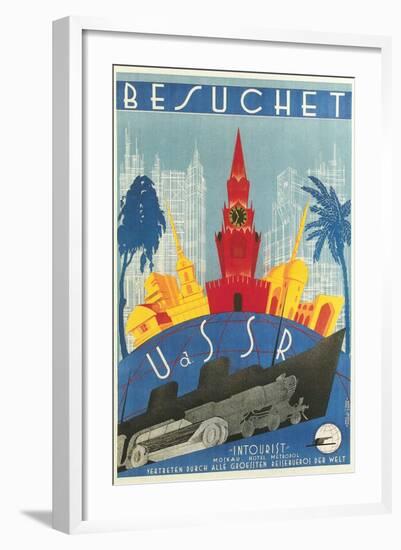 Visit the Ussr Travel Poster-null-Framed Art Print