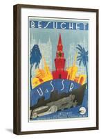 Visit the Ussr Travel Poster-null-Framed Art Print