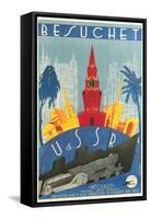 Visit the Ussr Travel Poster-null-Framed Stretched Canvas