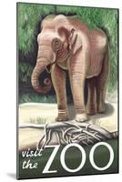 Visit the Zoo, Asian Elephant-Lantern Press-Mounted Art Print