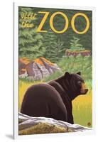 Visit the Zoo, Bear in the Forest-Lantern Press-Framed Art Print