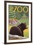 Visit the Zoo, Bear in the Forest-Lantern Press-Framed Art Print