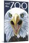 Visit the Zoo, Eagle Up Close-Lantern Press-Mounted Art Print