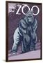 Visit the Zoo, Gorilla Scene-Lantern Press-Framed Premium Giclee Print