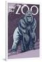 Visit the Zoo, Gorilla Scene-Lantern Press-Framed Art Print