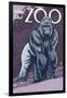 Visit the Zoo, Gorilla Scene-Lantern Press-Framed Art Print