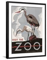 Visit the Zoo - Herons-The Vintage Collection-Framed Art Print